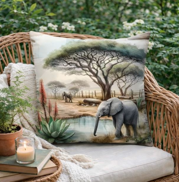 Dieren kussenhoes Afrika 45x45 cm | Kussenhoezenwinkel