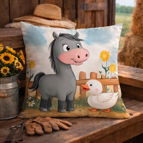 Kussenhoes boerderij 45x45 cm | Kussenhoezenwinkel