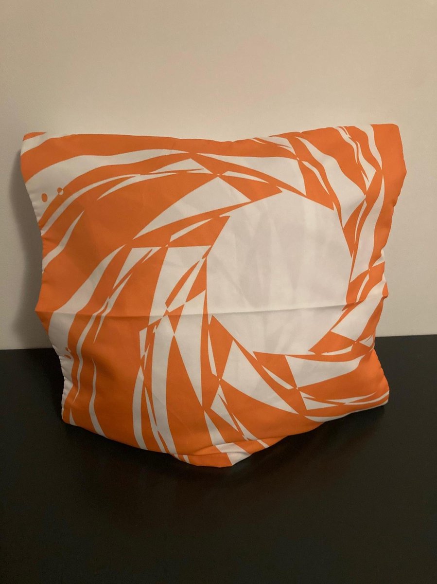 Kussenhoes Orange-White - Oranje-Wit