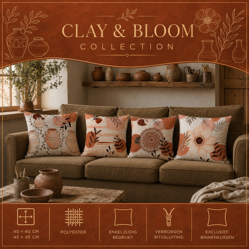 Clay & Bloom Collection | Kussenhoezenwinkel