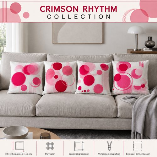 Crimson Rhythm Collection | Kussenhoezenwinkel
