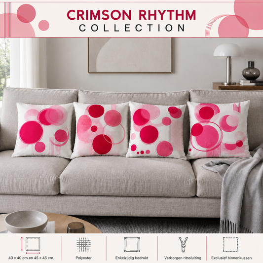 Crimson Rhythm Collection | Kussenhoezenwinkel