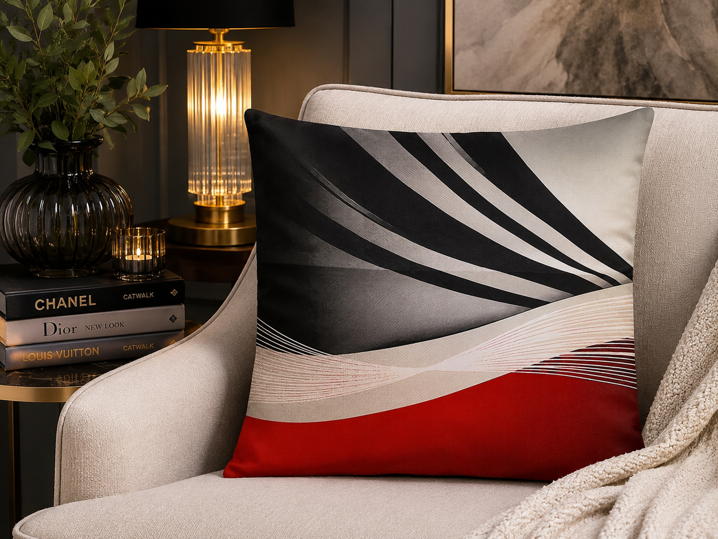 Metro Red Collection Kussenhoes 45x45 cm | Kussenhoezenwinkel