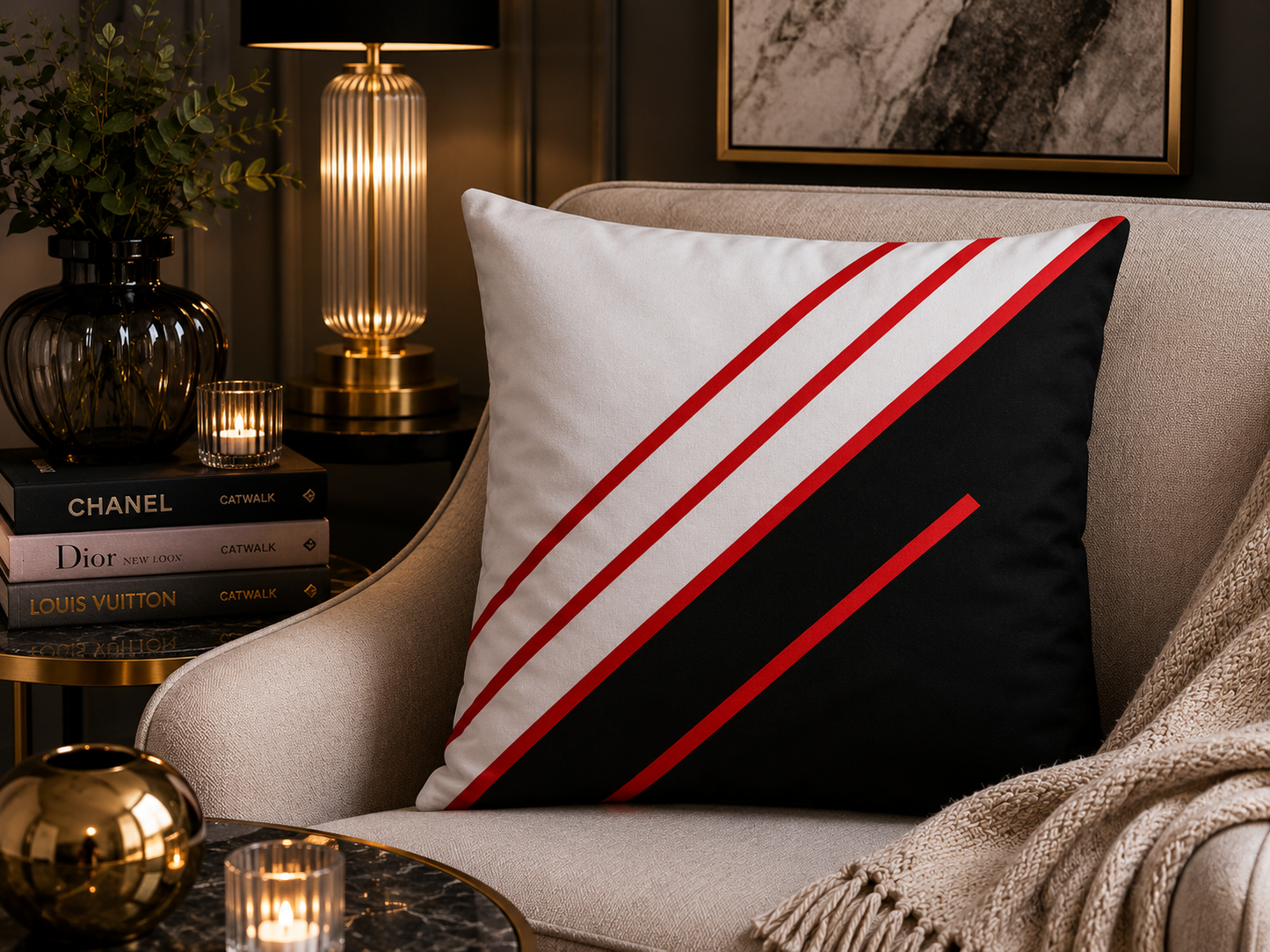Metro Red Collection Kussenhoes 45x45 cm | Kussenhoezenwinkel