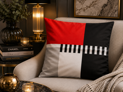 Metro Red Collection Kussenhoes 45x45 cm | Kussenhoezenwinkel