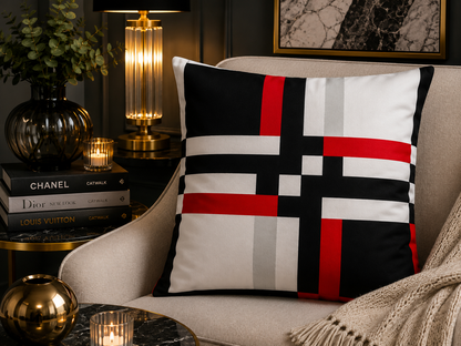 Metro Red Collection Kussenhoes 45x45 cm | Kussenhoezenwinkel