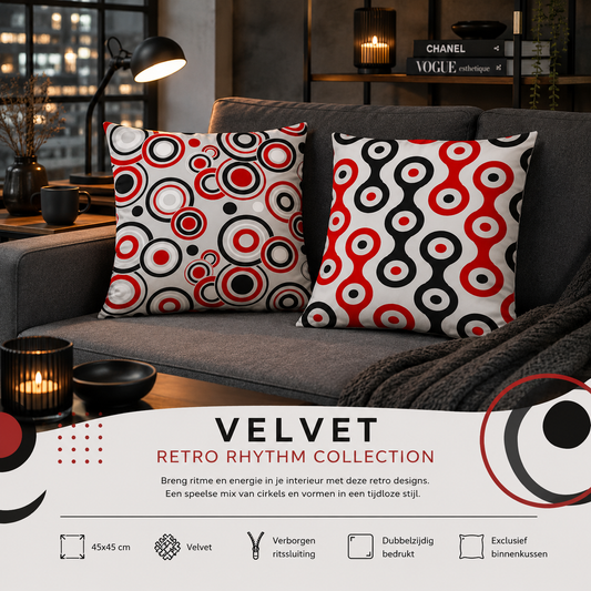 Velvet Retro Rhythm Collection | Kussenhoezenwinkel