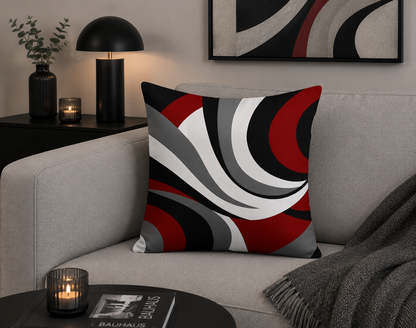 Artistieke Designer Kussenhoes Wijnrood 45x45 cm | Kussenhoezenwinkel