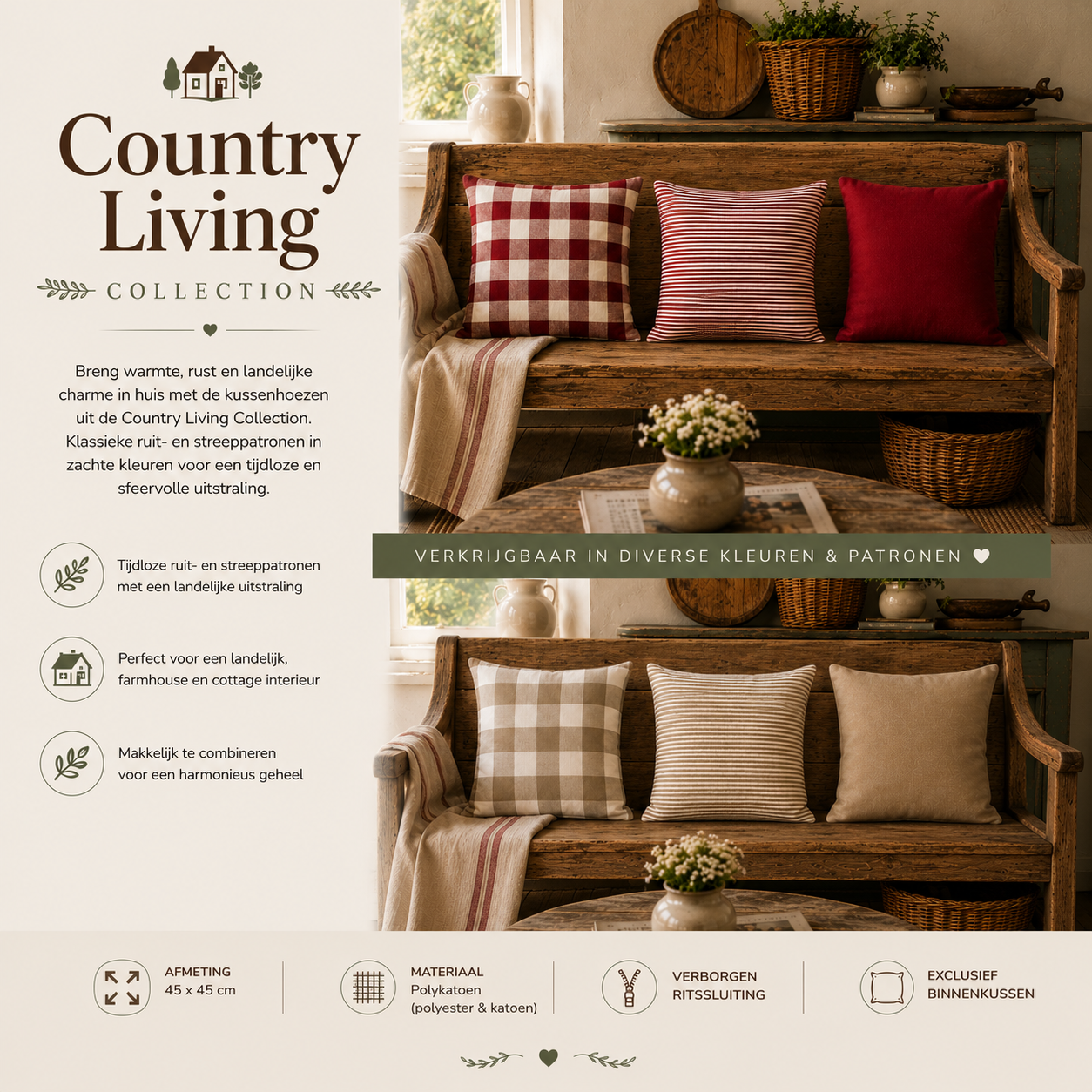 Country Living Collection | Kussenhoezenwinkel
