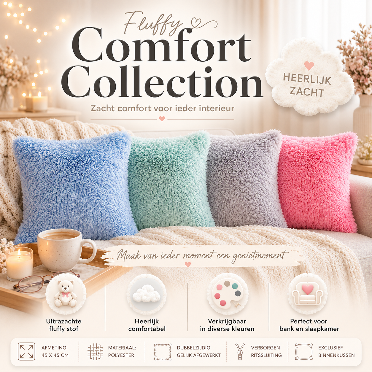 Fluffy Comfort Collection | Kussenhoezenwinkel