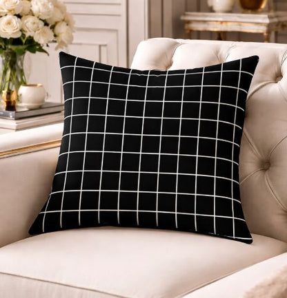 Kussenhoes black & white 45x45 cm | Kussenhoezenwinkel