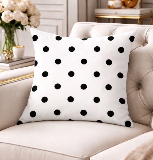 Kussenhoes black & white 45x45 cm | Kussenhoezenwinkel