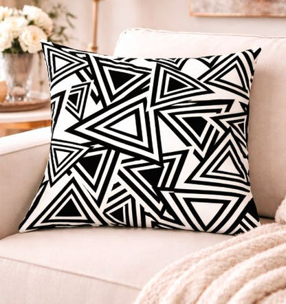 Kussenhoes black & white 45x45 cm | Kussenhoezenwinkel