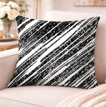 Kussenhoes black & white 45x45 cm | Kussenhoezenwinkel