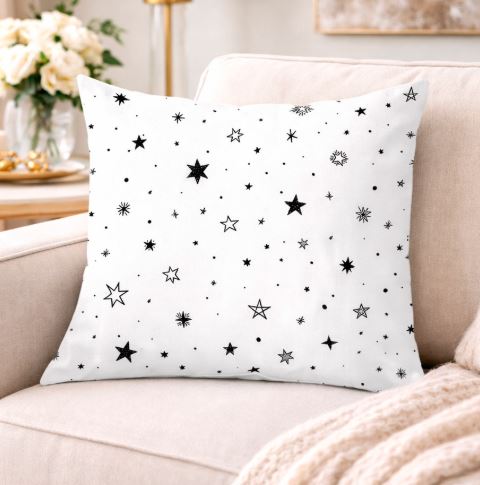 Kussenhoes black & white 45x45 cm | Kussenhoezenwinkel