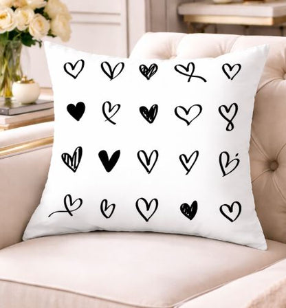 Kussenhoes black & white 45x45 cm | Kussenhoezenwinkel
