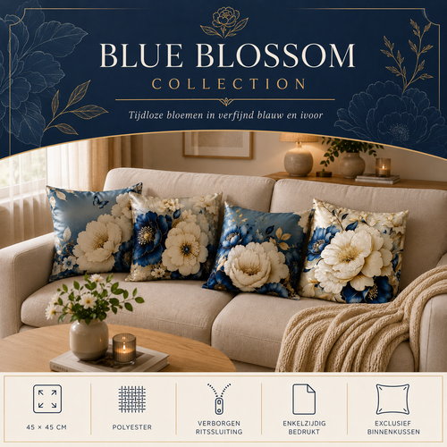 Blue Blossom Collection | Kussenhoezenwinkel