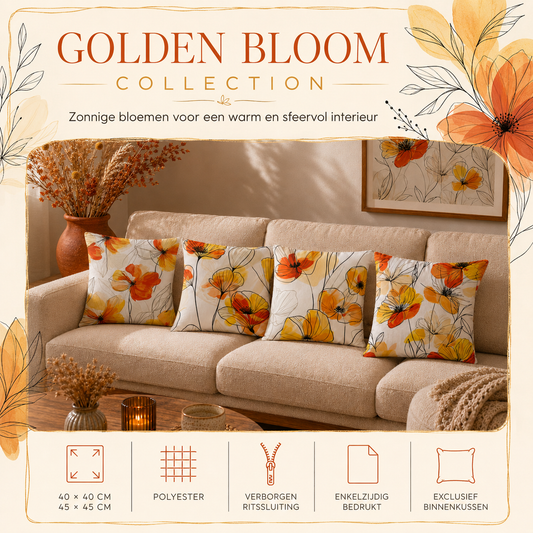 Golden Bloom Collection | Kussenhoezenwinkel