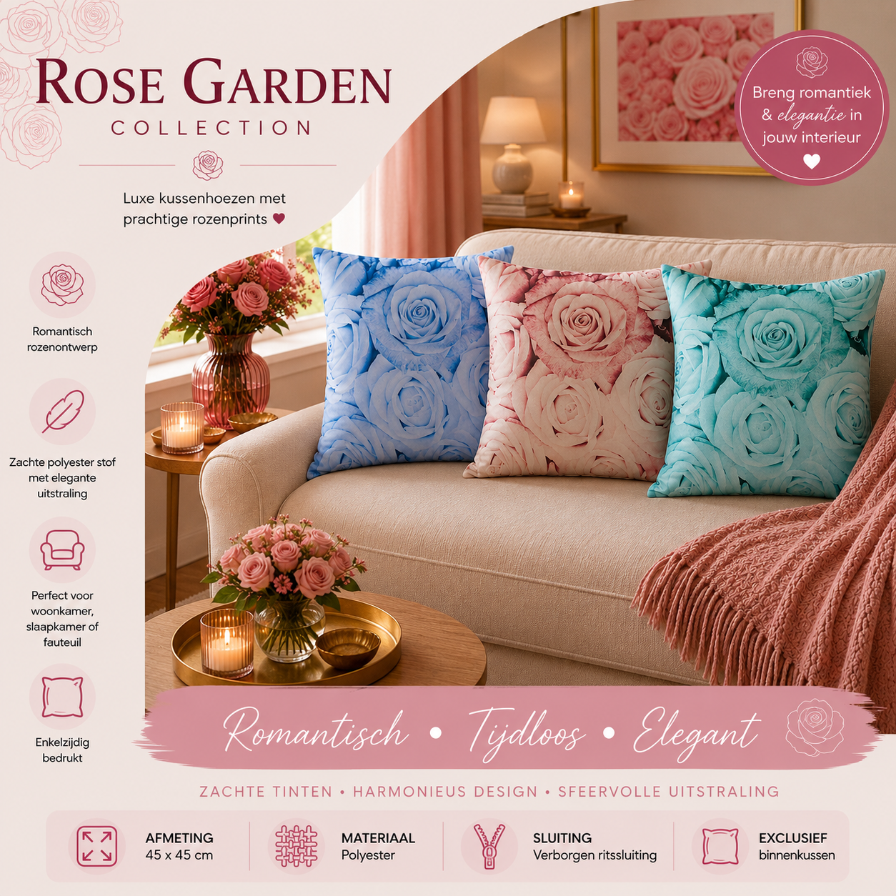 Rose Garden Collection | Kussenhoezenwinkel