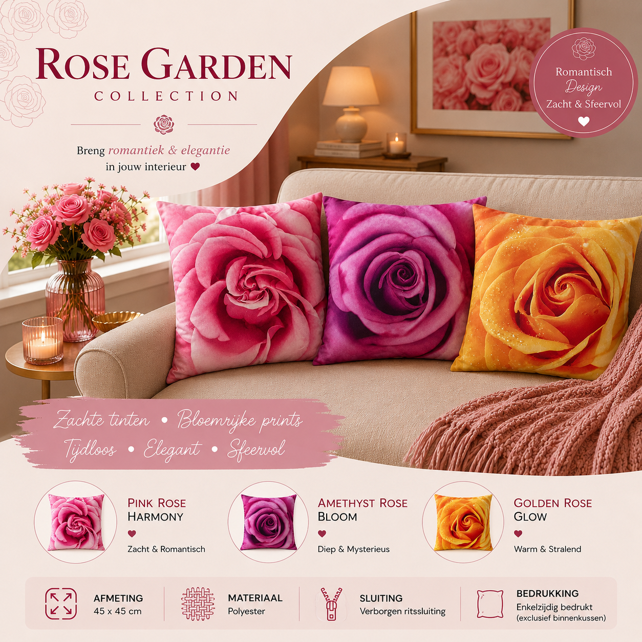 Rose Garden Collection | Kussenhoezenwinkel