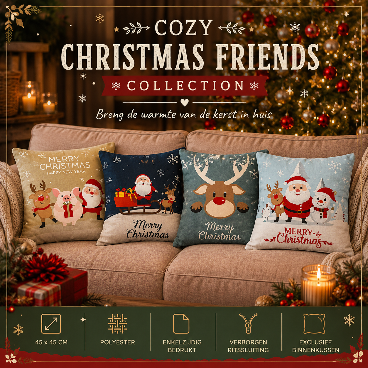 Cozy Christmas Friends Collection | Kussenhoezenwinkel