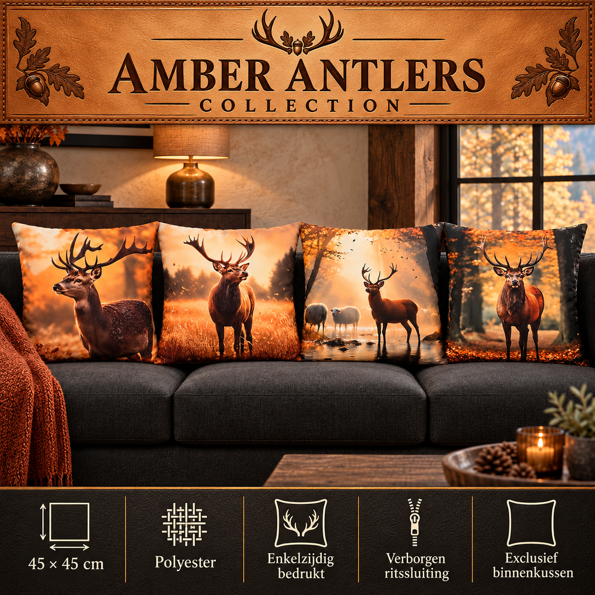 Amber Antlers Collection | Kussenhoezenwinkel