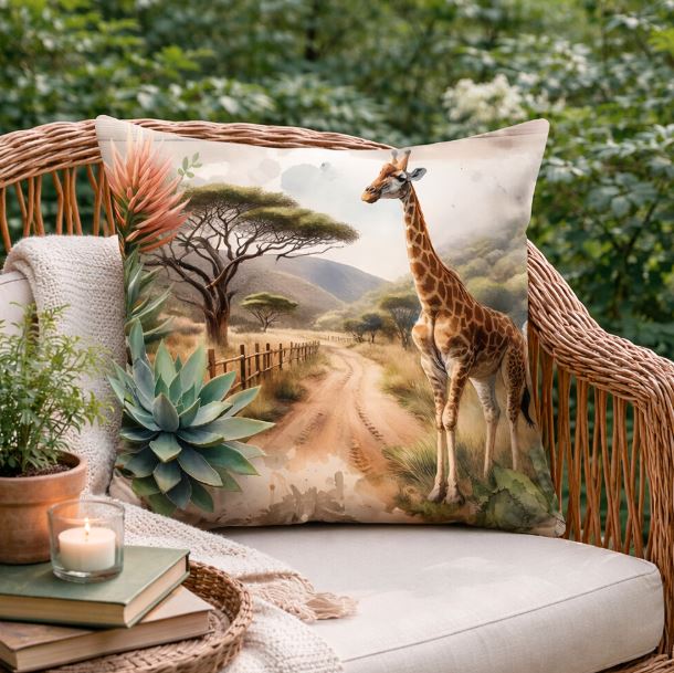 Dieren kussenhoes Afrika 45x45 cm | Kussenhoezenwinkel