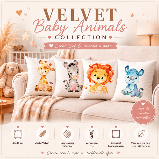 Velvet Baby Animals Collection | Kussenhoezenwinkel