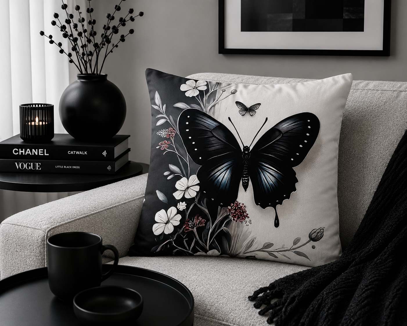 Kussenhoes Midnight Butterfly | Kussenhoezenwinkel