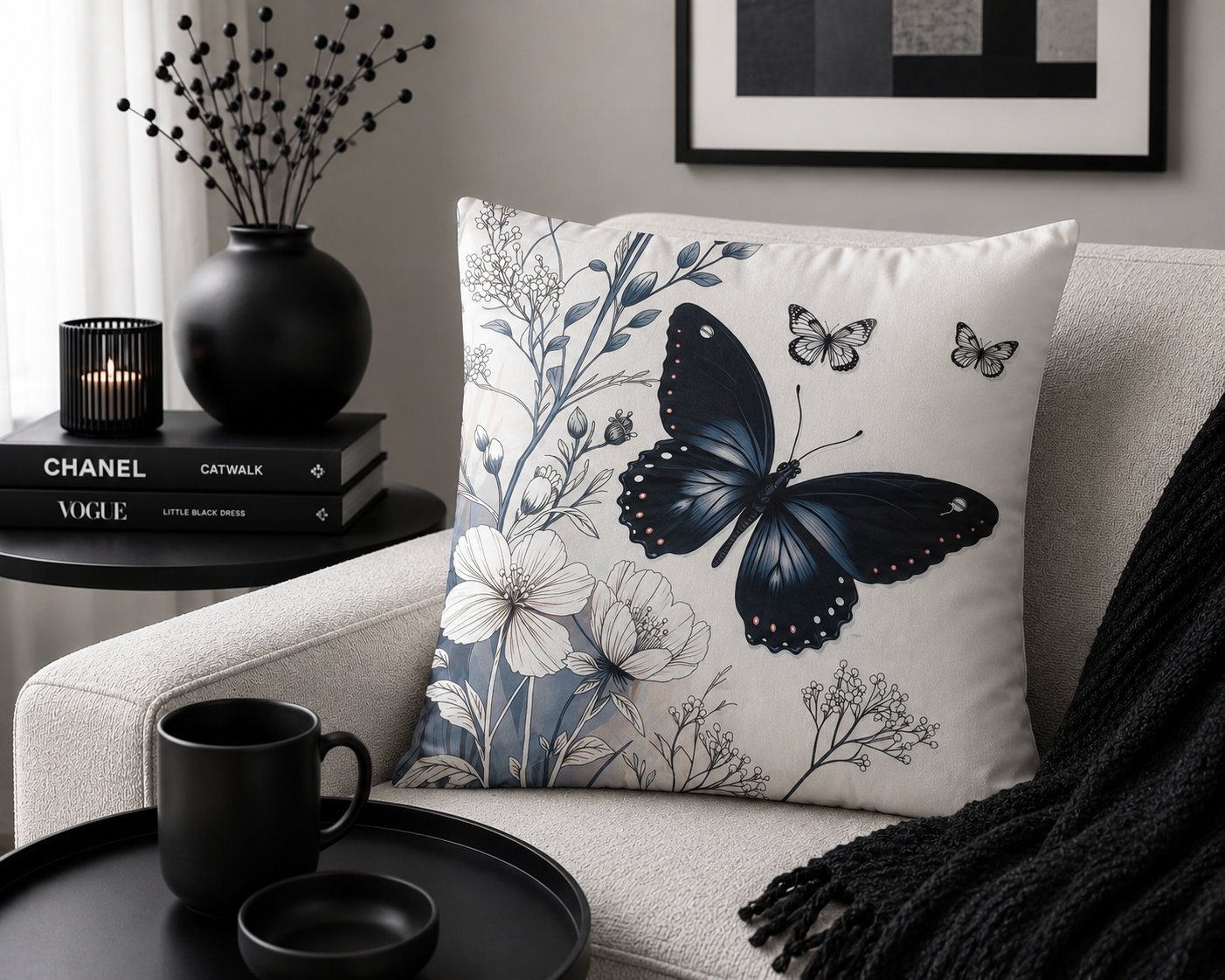Kussenhoes Midnight Butterfly | Kussenhoezenwinkel