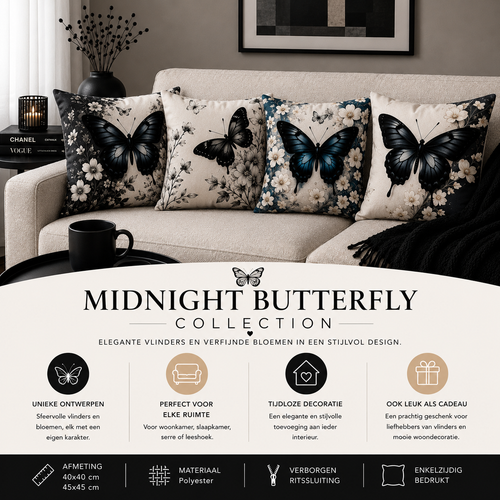 Midnight Butterfly Collection - diverse afmetingen