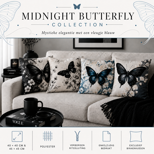 Midnight Butterfly Collection | Kussenhoezenwinkel