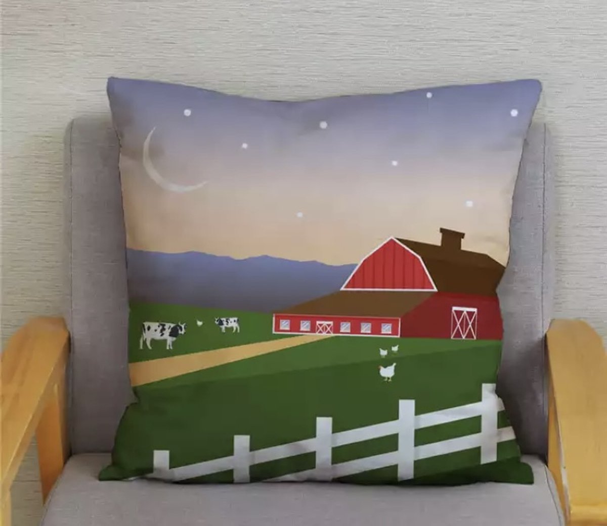Kussenhoes boerderij 45x45 cm | Kussenhoezenwinkel
