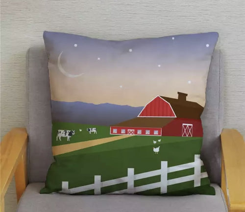 Kussenhoes boerderij 45x45 cm | Kussenhoezenwinkel