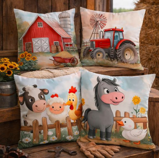 Kussenhoes boerderij 45x45 cm | Kussenhoezenwinkel