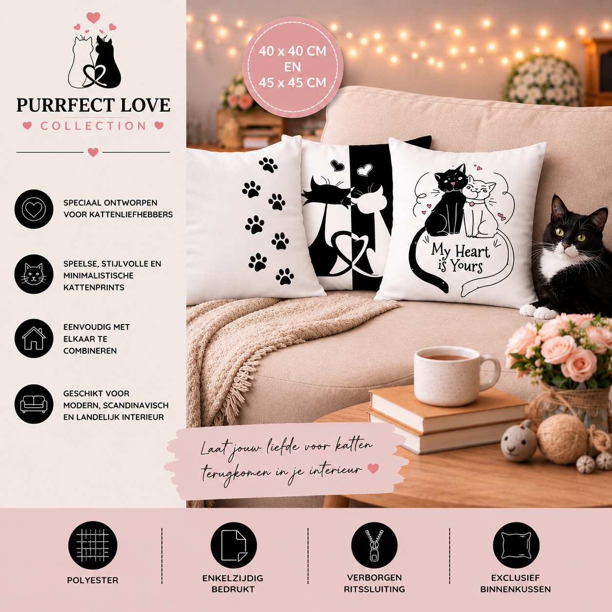 Purrfect Love Collection | Kussenhoezenwinkel