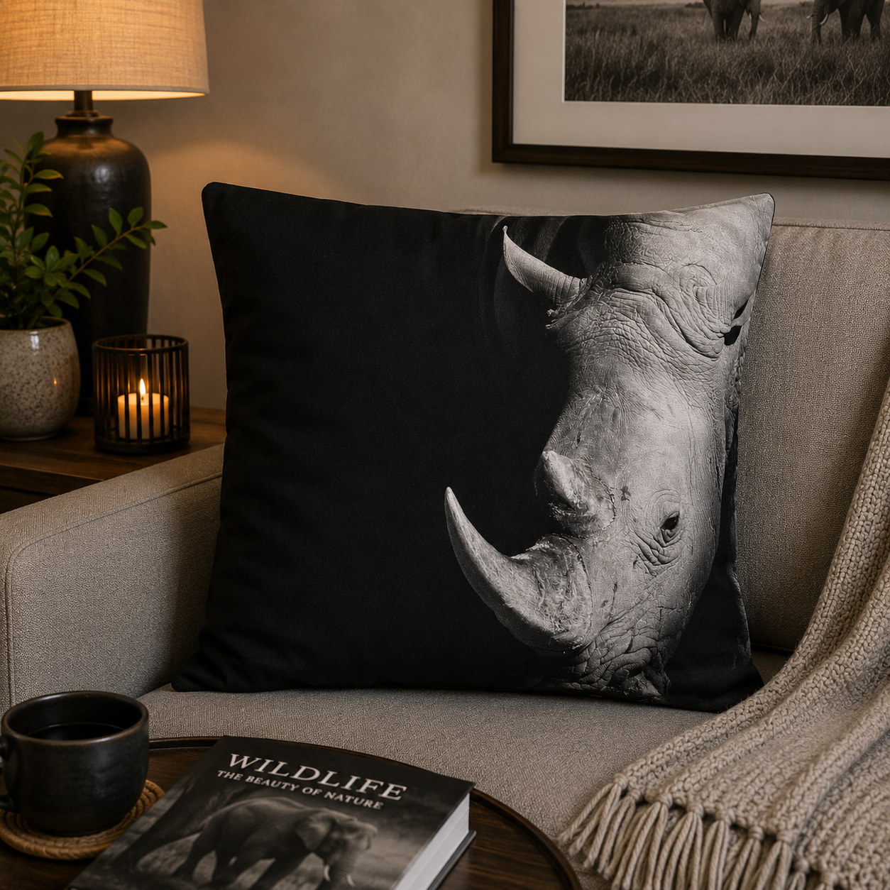 Dieren kussenhoes Black and White 45x45 cm | Kussenhoezenwinkel