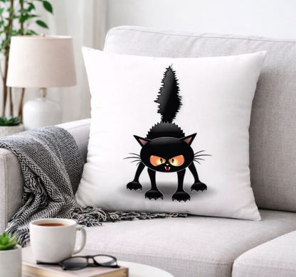 Kussenhoes Crazy Cat 45x45 cm | Kussenhoezenwinkel