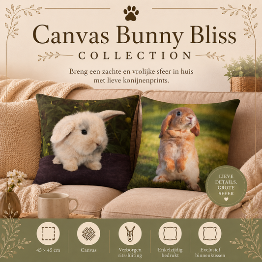 Canvas Bunny Bliss Collection | Kussenhoezenwinkel