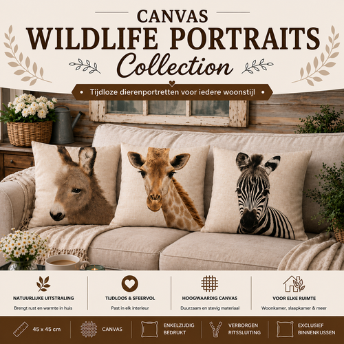 Canvas Wildlife Portraits Collection | Kussenhoezenwinkel