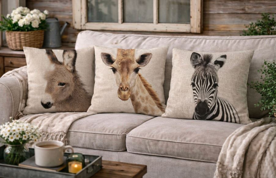 Dieren Kussenhoes Canvas 45x45 cm | Kussenhoezenwinkel