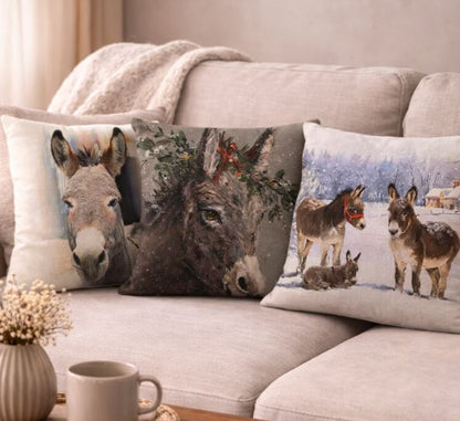 Dieren kussenhoes Ezel - 45x45 cm | Kussenhoezenwinkel