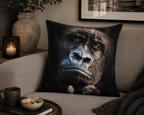 Dieren kussenhoes Gorilla 45x45 cm | Kussenhoezenwinkel