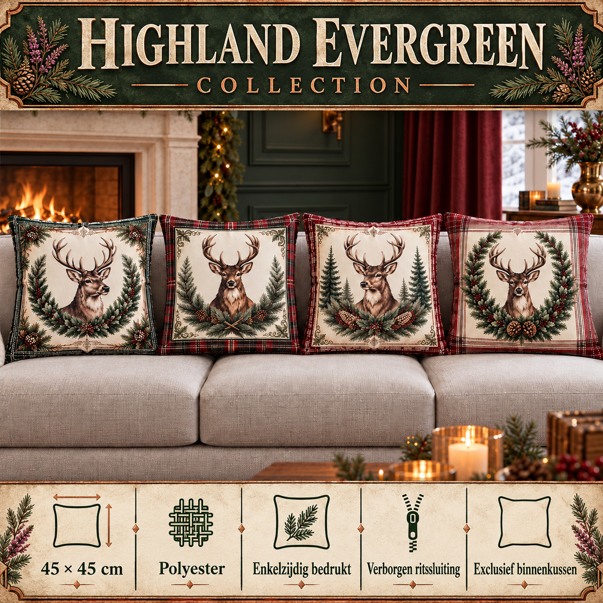 Highland Evergreen Collection | Kussenhoezenwinkel