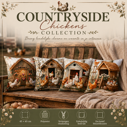 Countryside Chickens Collection | Kussenhoezenwinkel