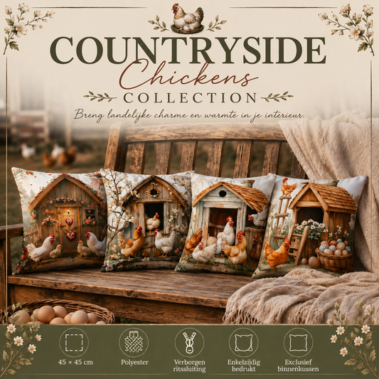 Countryside Chickens Collection | Kussenhoezenwinkel