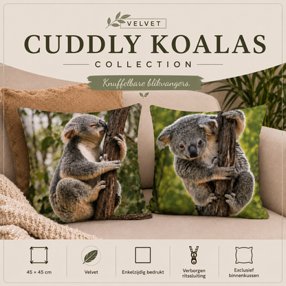 Velvet Cuddly Koalas Collection | Kussenhoezenwinkel