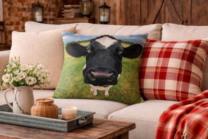 Dieren kussenhoes koe 45x45 cm | Kussenhoezenwinkel