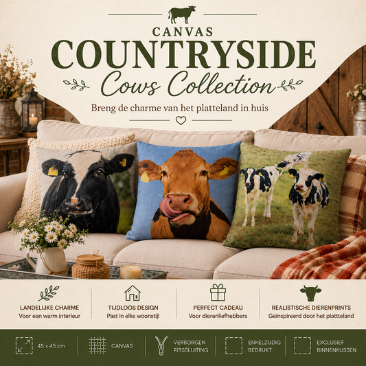 Canvas Countryside Cows Collection | Kussenhoezenwinkel