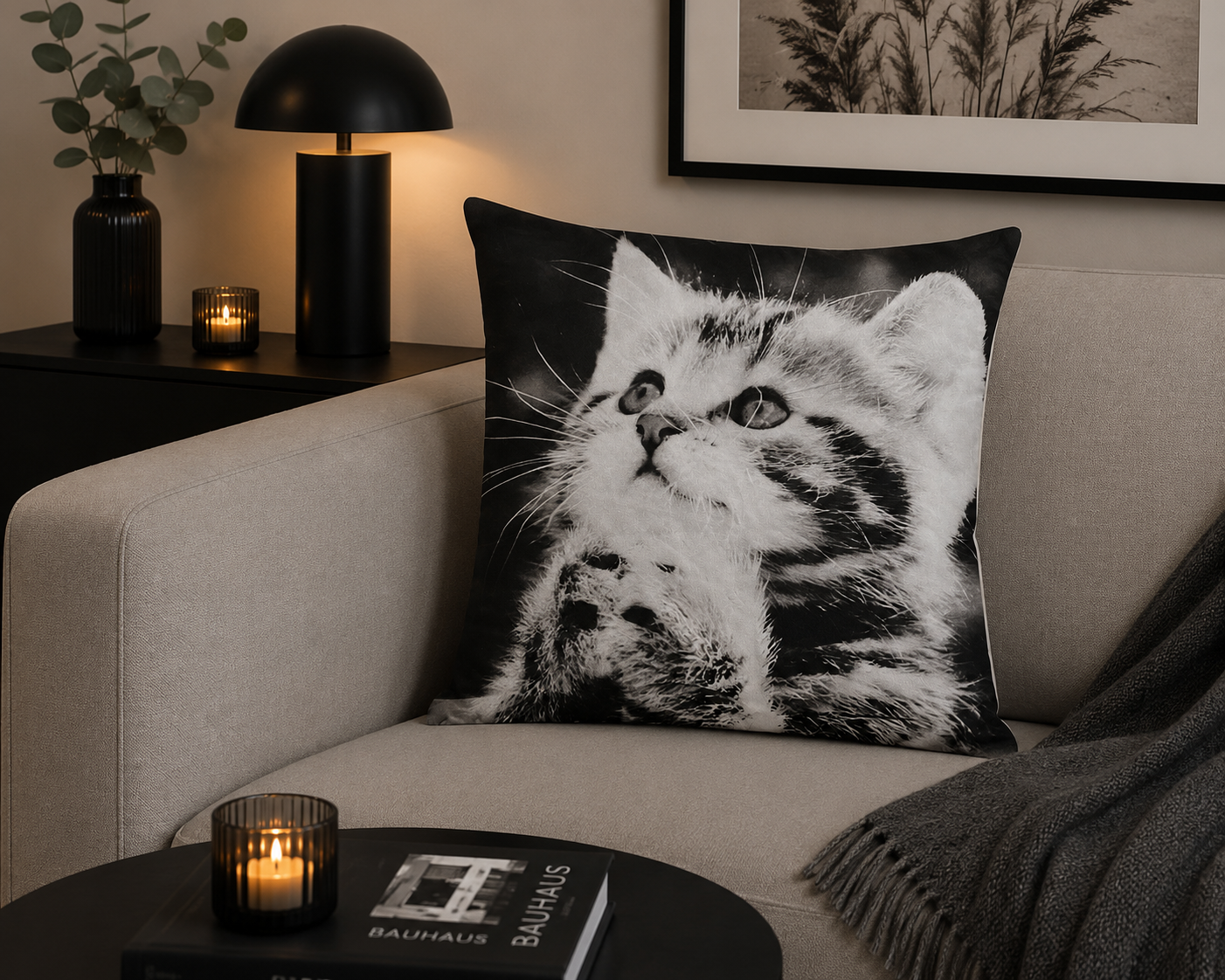 Dieren kussenhoes Kitten 45x45 cm | Kussenhoezenwinkel